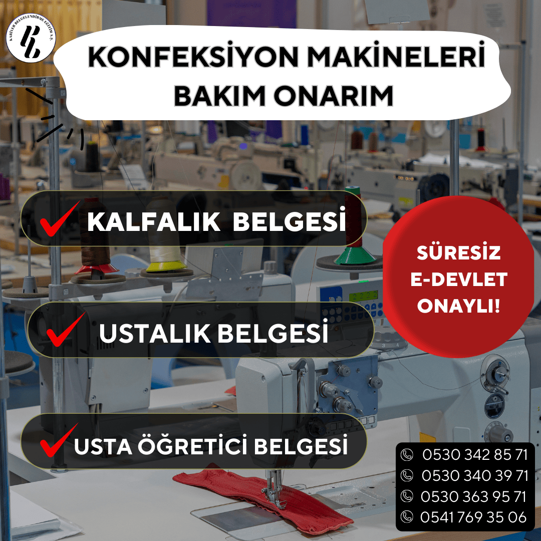 KONFEKSİYON MAKİNELERİ BAKIM VE ONARIM